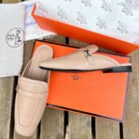 Мюли HERMES Premium бежевые