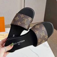 Шлепанцы LOUIS VUITTON PREMIUM коричневые