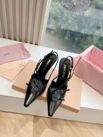 Босоножки MIU MIU PREMIUM на каблуке черные