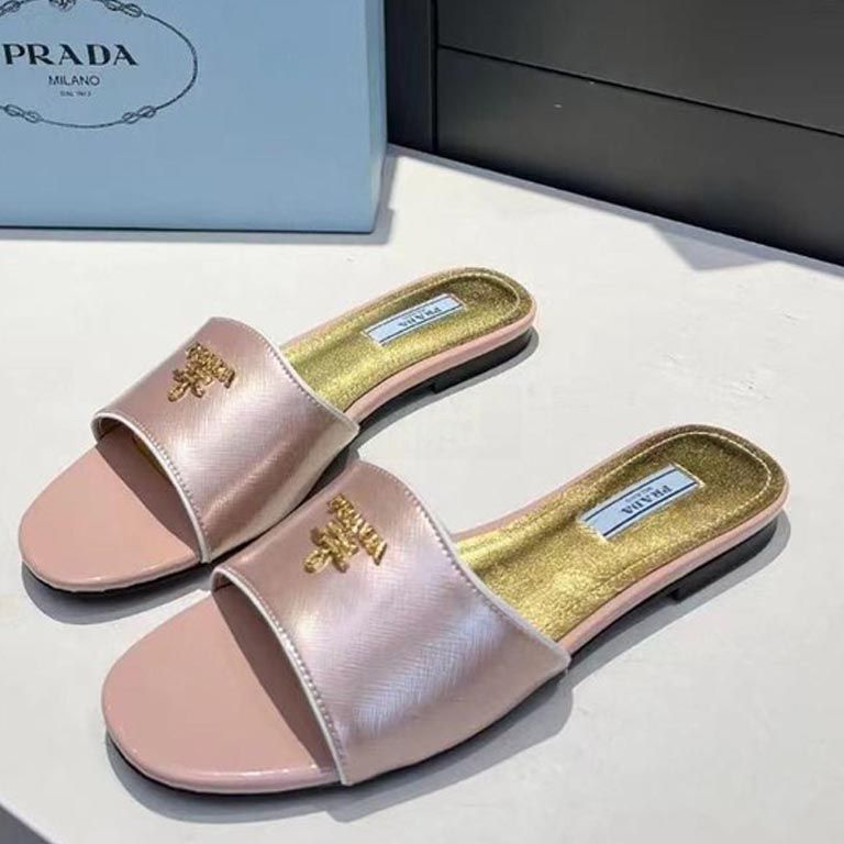 Шлепанцы PRADA PREMIUM розовые