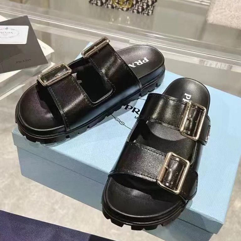 Шлепанцы PRADA PREMIUM черные