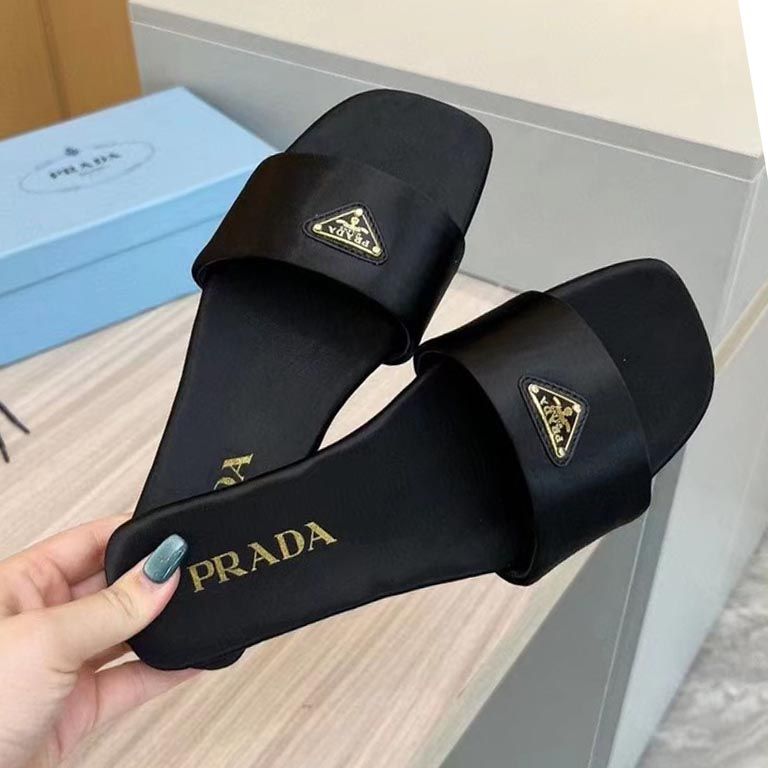 Шлепанцы PRADA PREMIUM черные