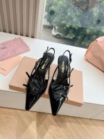 Босоножки MIU MIU PREMIUM на каблуке лакированные