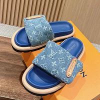 Шлепанцы LOUIS VUITTON PREMIUM синие