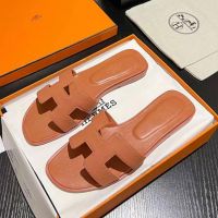 Шлепанцы HERMES Premium коричневые