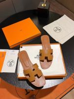 Шлепанцы HERMES Premium рыжие