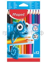 Карандаши цв.12цв.Maped Colotpeps Jumbo трехгранные 834352