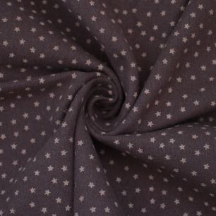 Хлопок Фланель - Звезды на коричневом  50х37