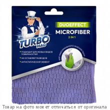 TURBOMAG DUOEFFECT 2in1.Салфетка для уборки микрофибра 340г/м2 30*30см 1шт/36