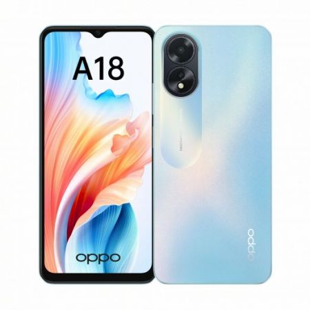 OPPO A18 4/128 ГБ, Dual nano SIM, голубой RU