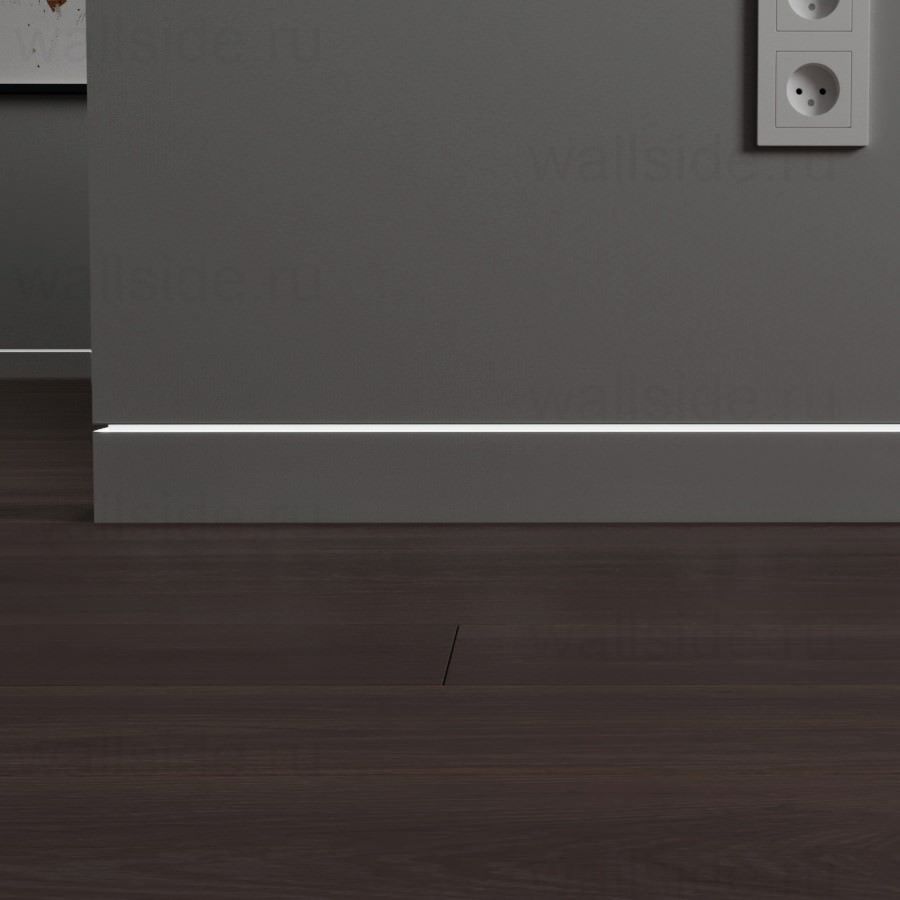 Скрытый плинтус LWD 80 мм анодированный