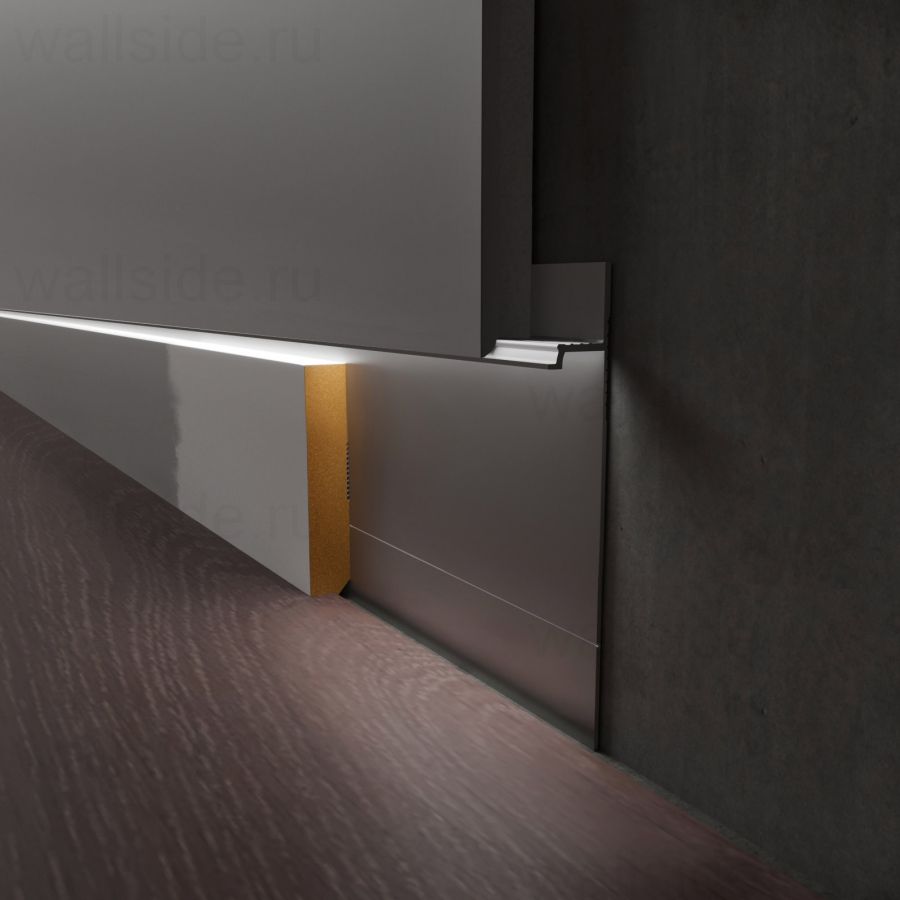 Скрытый плинтус LWD 80 мм анодированный