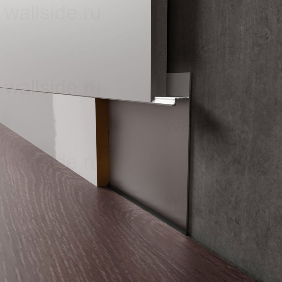 Скрытый плинтус LWD 80 мм анодированный