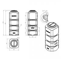 Чертёж ёмкость 1000 L