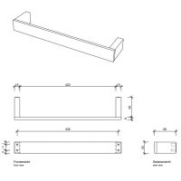 Держатель для полотенца Decor Walther Contract 650700/650760 450 мм схема 2