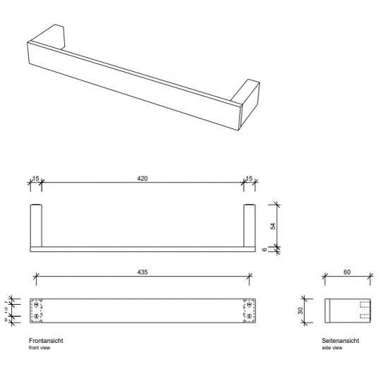 Держатель для полотенца Decor Walther Contract 650700/650760 450 мм ФОТО