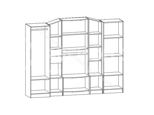 Гостиная "Макарена 2" (Регион 058) Ясень шимо светлый/Венге