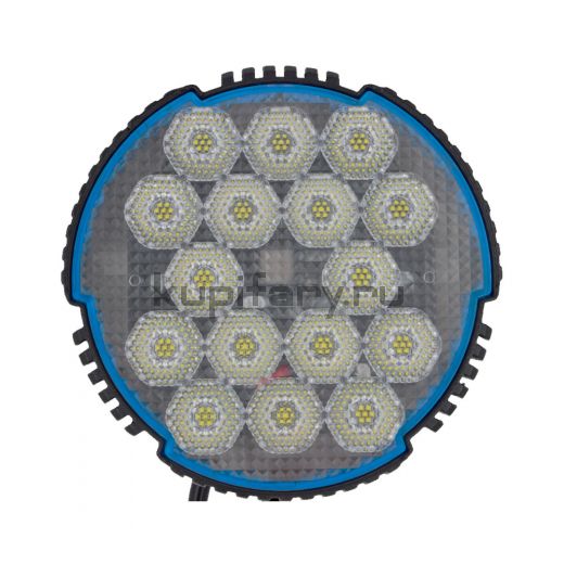 Светодиодная дополнительная фара 45 ватт ближнего света 16 LED 12/24 Вольт круглая