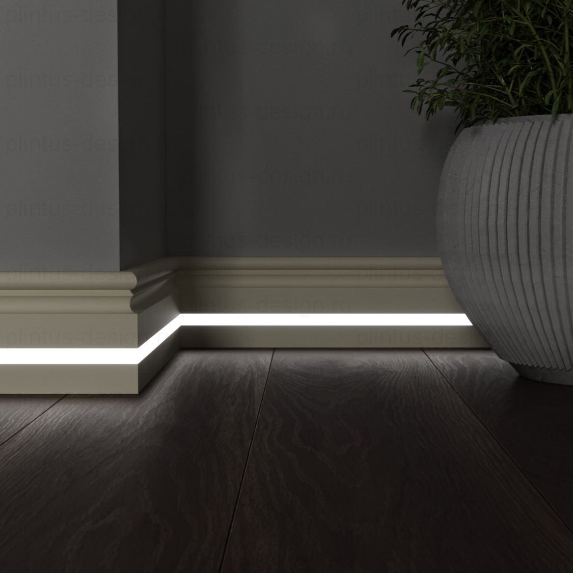 LWD Original Каролина плинтус из МДФ с подсветкой