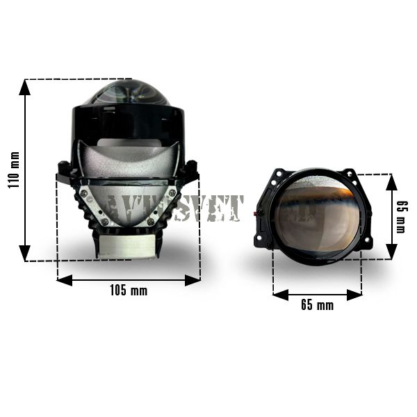Светодиодные би-линзы BI-LED-AS1 (BI-LED дальний, ближний свет)