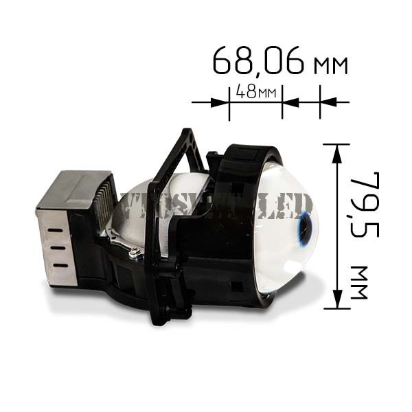 Светодиодные би-линзы BI-LED-AS2 (BI-LED дальний, ближний свет)