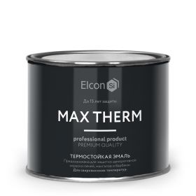 Эмаль Термостойкая Elcon Max Therm 0.4кг 700°С Зеленый, Антикоррозионная для Защитной Окраски Печей, Котлов, Металлического Оборудования / Элкон.