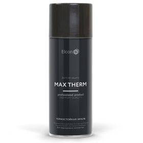 Эмаль Термостойкая Аэрозоль Elcon Max Therm 520мл 1200°С Черный, Антикоррозионная  для Защитной Окраски Печей, Котлов, Металлического Оборудования / Элкон.*