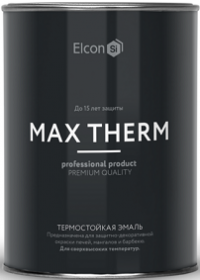 Эмаль Термостойкая Elcon Max Therm 0.4кг Черная от -60°С до +1200°С  для Защитной Окраски Печей, Котлов*.