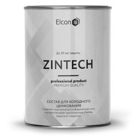 Состав для Холодного Цинкования Elcon Zintech 1кг Серый для Антикоррозионной Защиты Черных Металлов*.