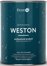 Лак по Камню Elcon Weston 9л Бесцветный с Эффектом Мокрого Камня для Внутренних и Наружных Работ / Элкон Вестон..