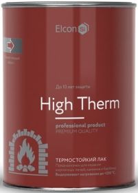 Лак Термостойкий Elcon High Therm 0.7л от -60°С до +250°С для Металла, Камня, Бетона, Кирпича / Элкон*.