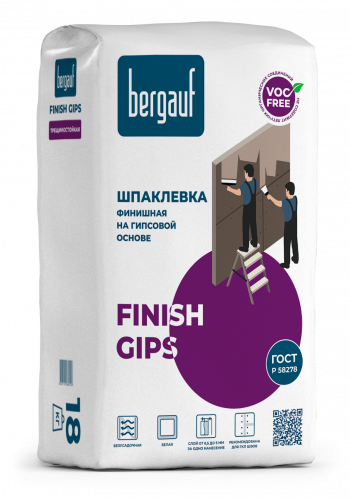 Финишная Шпаклевка На Гипсовой Основе Bergauf, Finish Gips