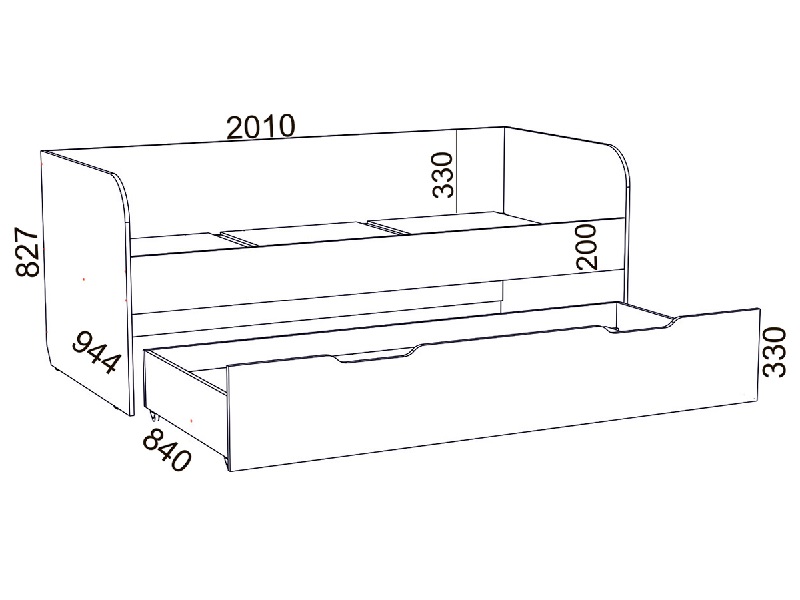 Кровать детская Зефир