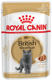 Royal Canin British Shorthair Adult Корм консервированный для взрослых британских короткошерстных кошек,соус, 85г