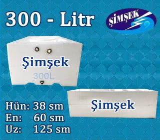 300 litrlik Su çəni (su bakl) Şimşek SD-300-38