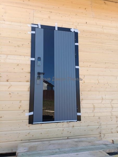 Luxor Termo 5 light дверь  уличная вставка черное зеркало