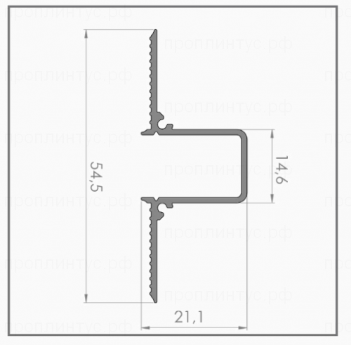Теневая рейка для стен чёрная анодированная