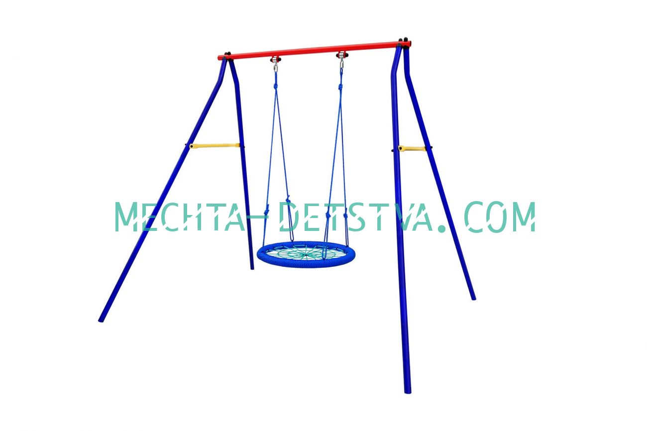 Качели дачные "Пионер 1К" + качели гнездо 76 см.(сетка)