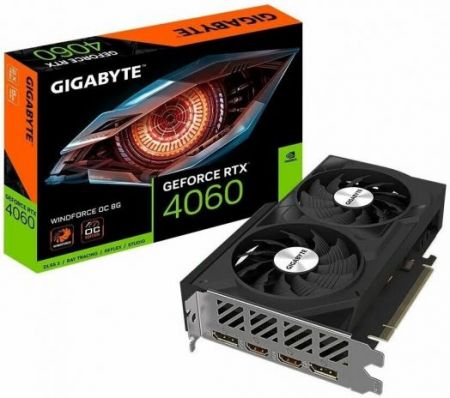 Видеокарта GeForce RTX 4060 8Gb Gigabyte GV-N4060WF2OC-8GD