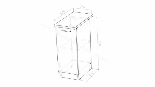 Кухонный гарнитур  Адажио лайт 1200 мм