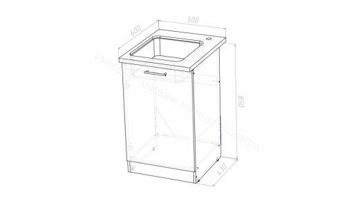 Кухонный гарнитур  Адажио лайт 1200 мм