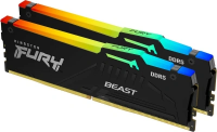 Модуль памяти DDR5 32Gb Kingston 5200 Fury Beast RGB KF552C40BBAK2-32 (2x16Gb Kit)