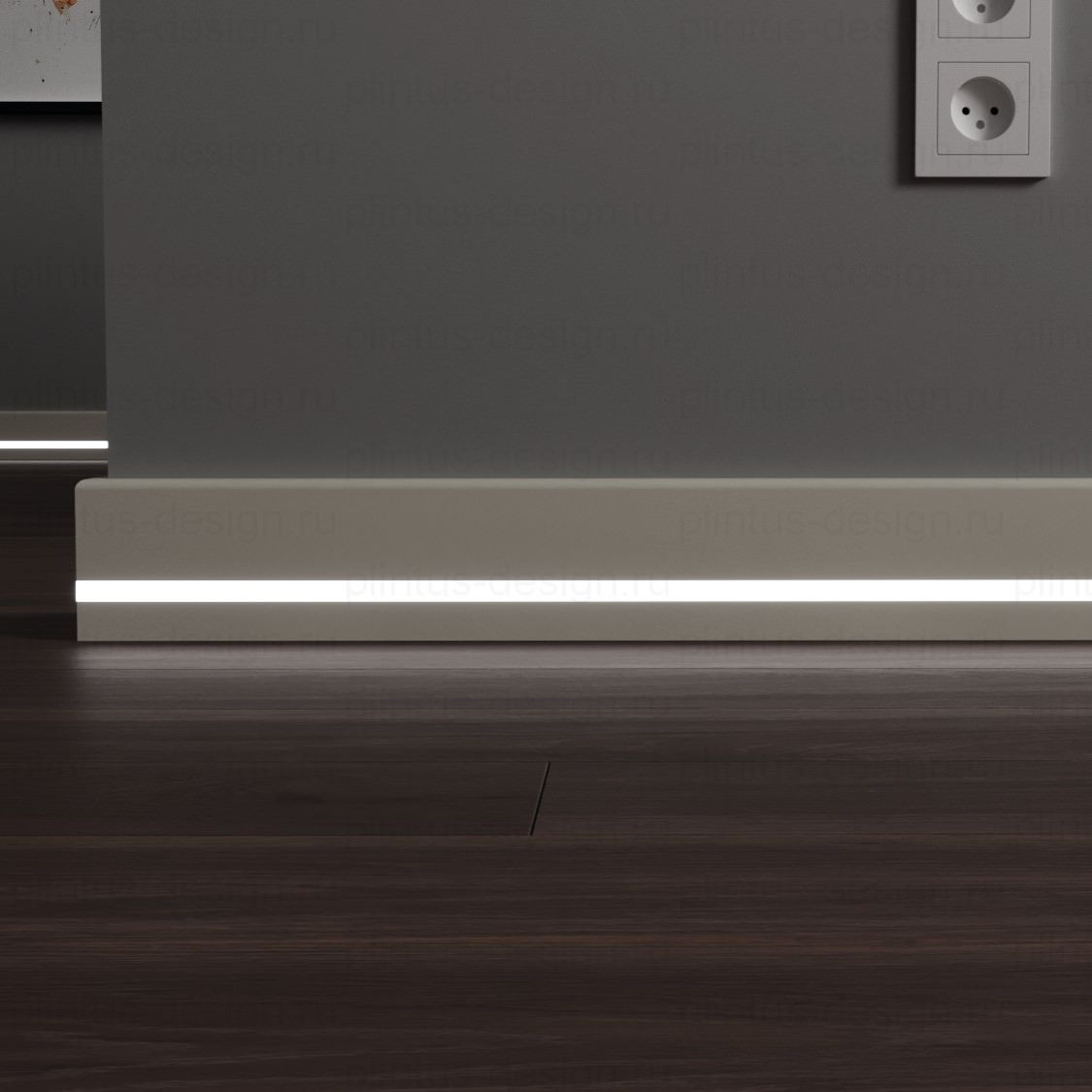LWD Classic Техас плинтус с подсветкой из МДФ