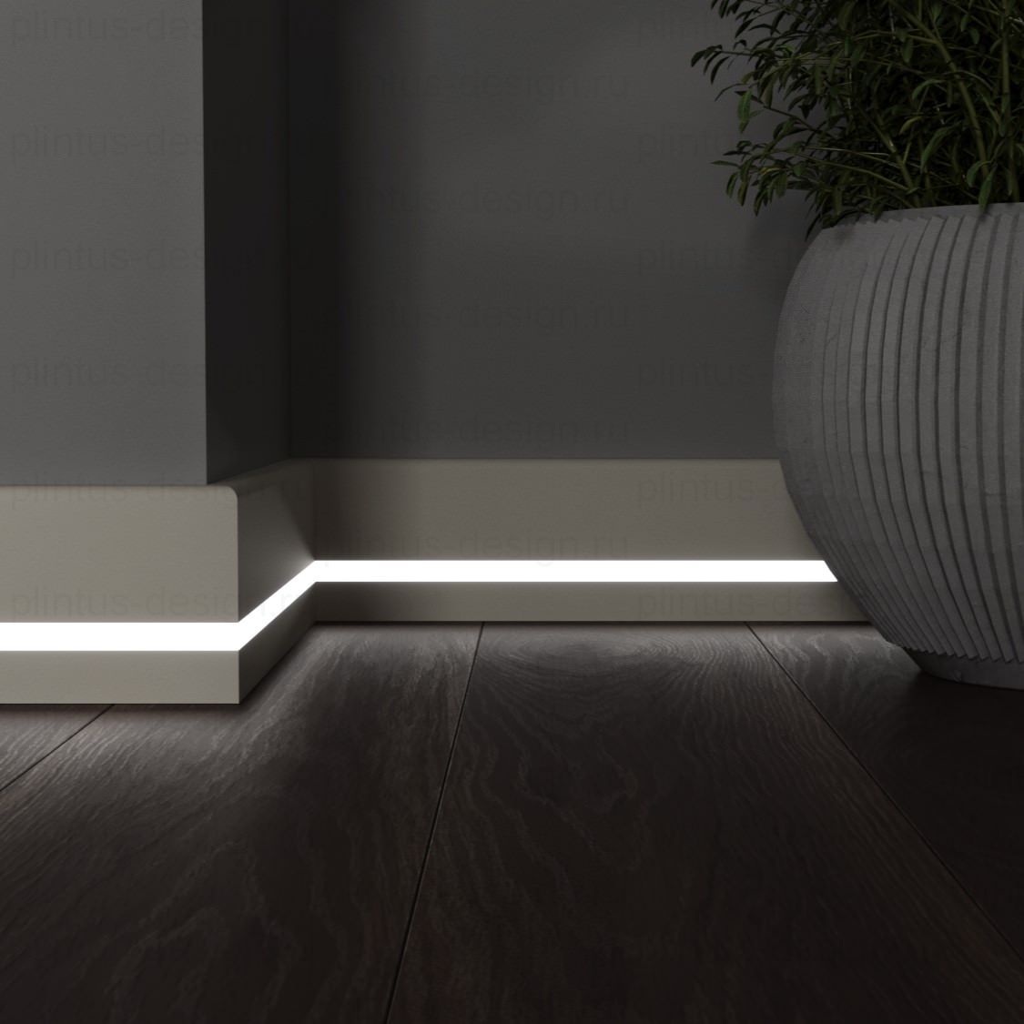 LWD Classic Техас плинтус с подсветкой из МДФ