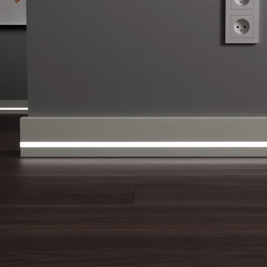 LWD Classic Орегон плинтус с подсветкой из МДФ