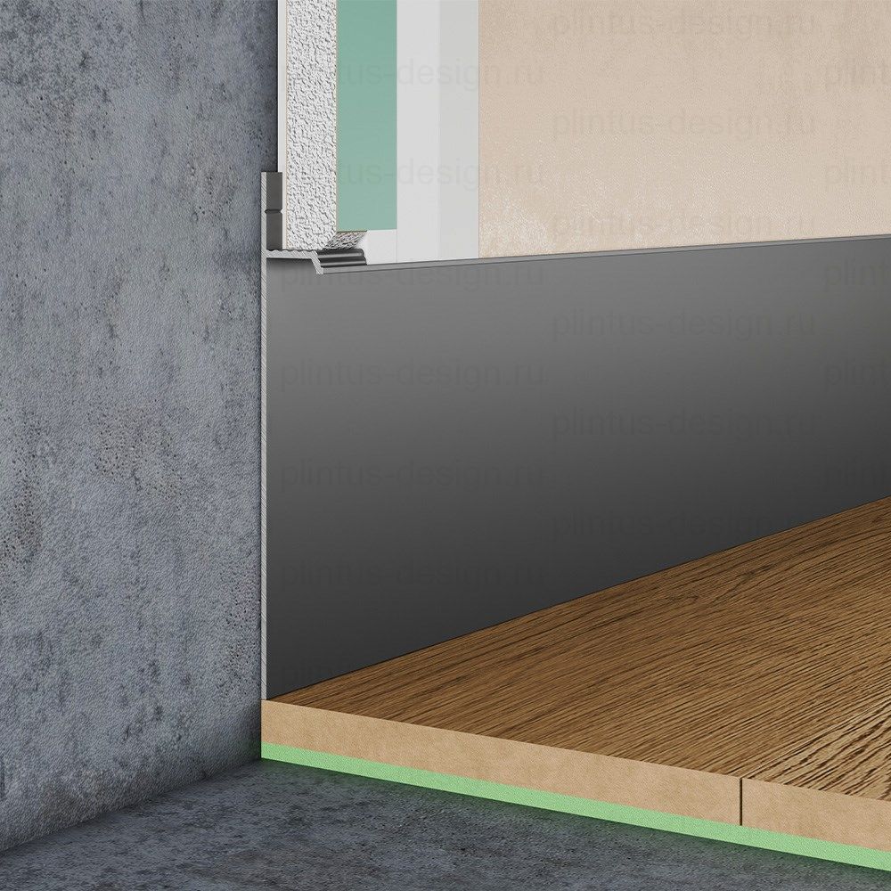 Плинтус скрытого монтажа Pro Design 323 анодированный