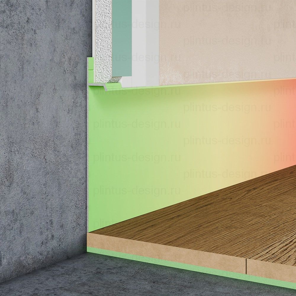 Плинтус скрытого монтажа Pro Design 323 крашенный по RAL