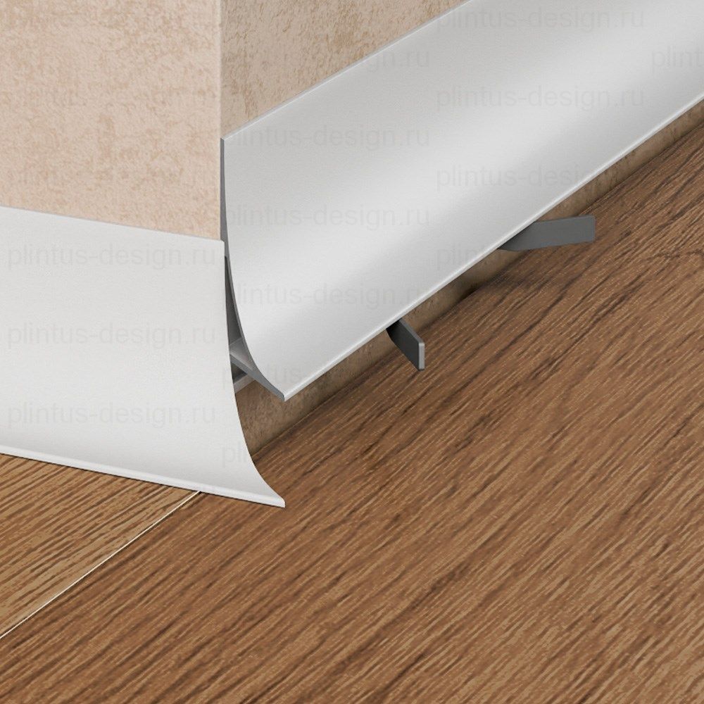 Corner L 584 Pro Design щелевой плинтус белый муар