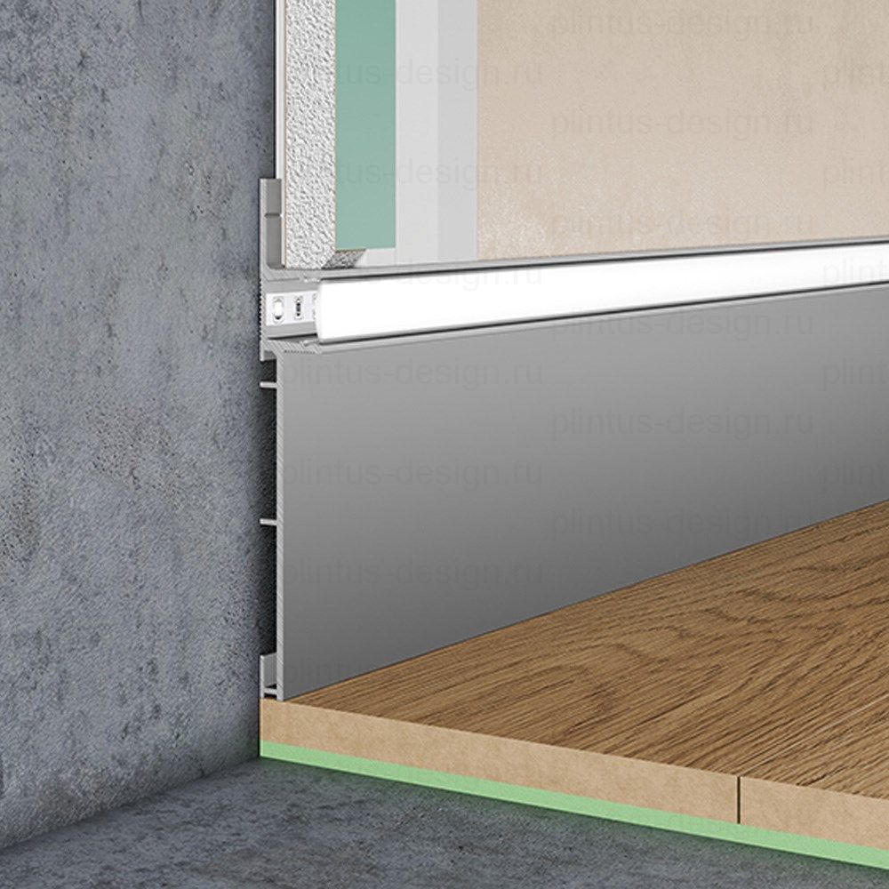 Скрытый плинтус Pro Design Combo 603 Анодированный