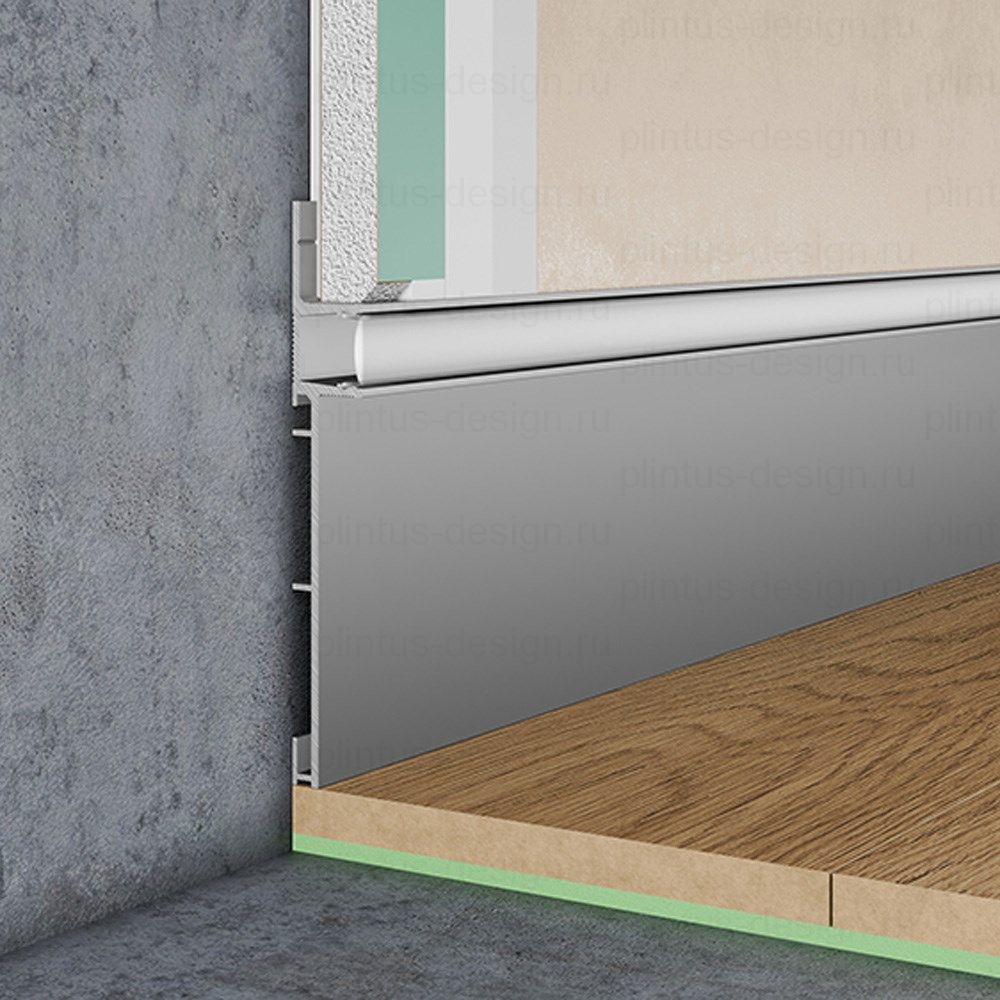 Скрытый плинтус Pro Design Combo 603 Анодированный